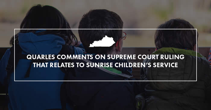 Quarles renews call for Governor to work with Sunrise Children's Services