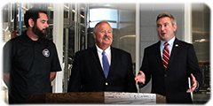Derek Selznick, Rep. Phillip Pratt, Commissioner Ryan Quarles