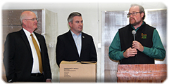 Secretary Landrum, Commissioner Quarles, Michael Halligan