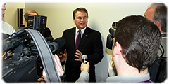 Commissioner Comer meets the press