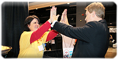 Ouita Michel and Commissioner Comer
