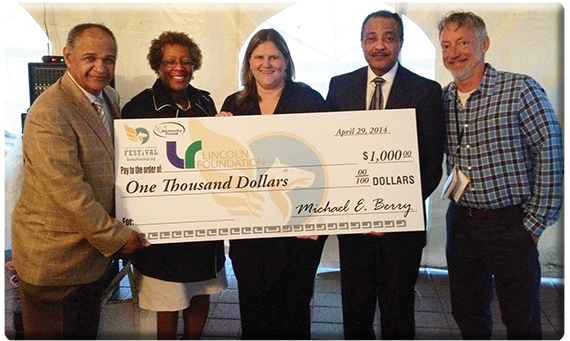 Check presentation to Lincoln  Foundation