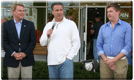 Coach Cal, Commissioner Comer, and Evan Morris