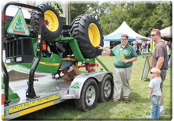 Rollover tractor simulator