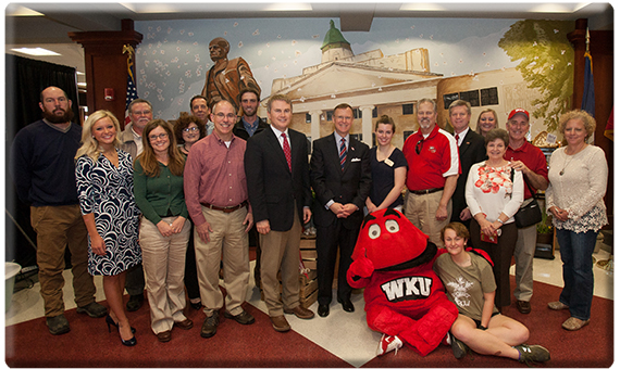 Commissioner Comer and WKU dignitaries