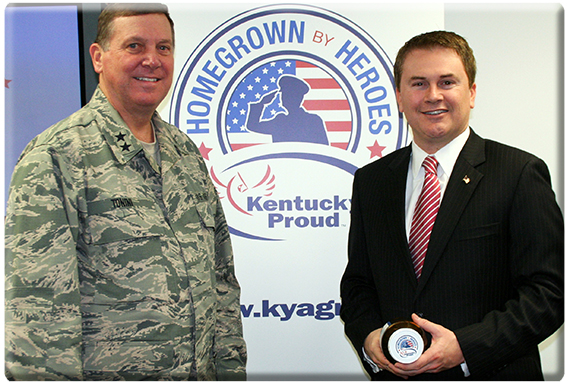Adjutant General Edward W. Tonini and Agriculture Commissioner James Comer