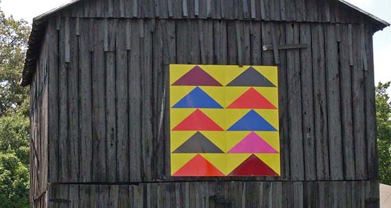 Trigg County flying geese barn quilt