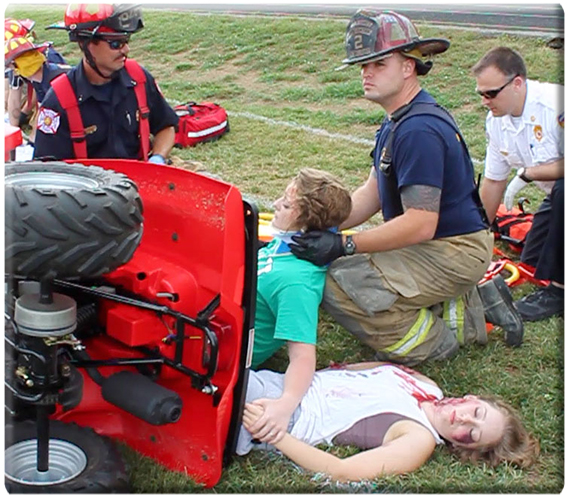 Mock ATV accident