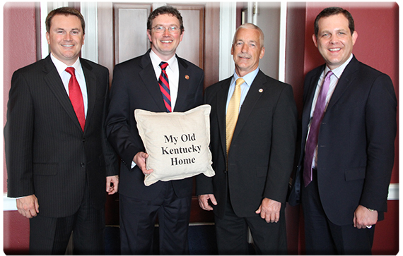 Commissioner James  Comer, Rep. Thomas Massie, state Sen. Paul Hornback, and Jonathan Miller