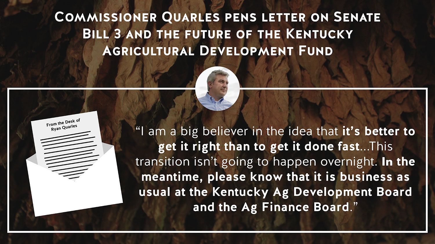 From the desk of Ryan Quarles