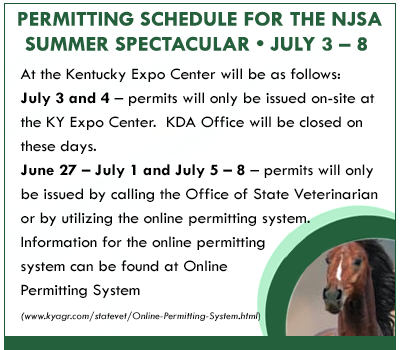 Permitting schedule for the NJSA Summer Spectacular