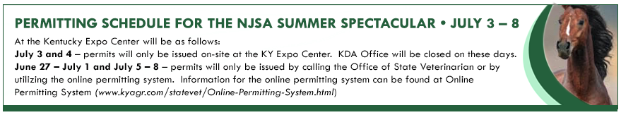 Permitting schedule for the NJSA Summer Spectacular